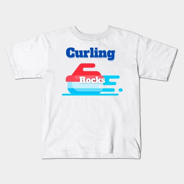 Curling rocks Kids T-Shirt by smkworld